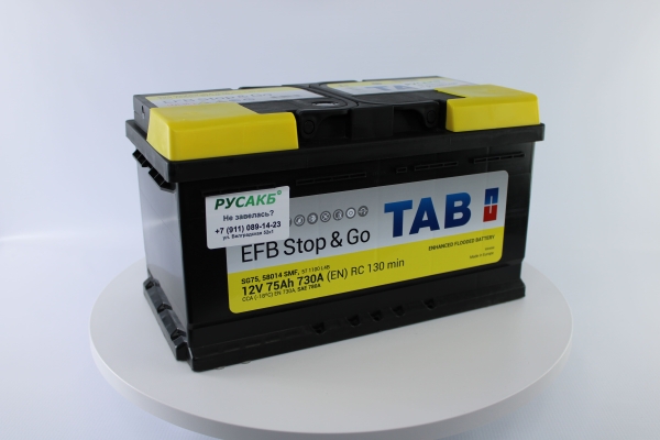 Аккумулятор TAB EFB Stop&Go 75.0 низкий