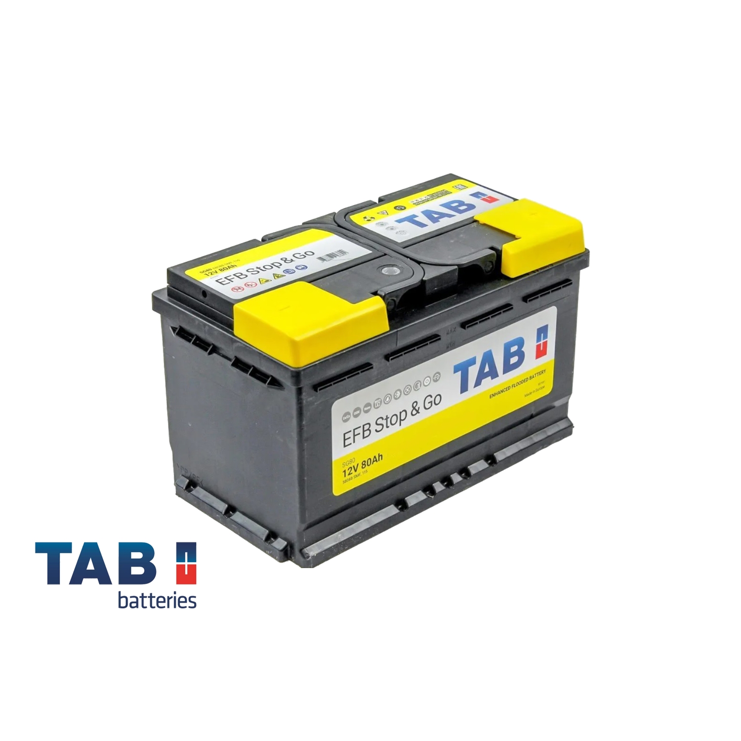 TAB EFB Stop&Go 80.0, 80 Ач, обратная полярность, 315x175x190 мм, 800 Ампер — купить в Санкт-Петербурге