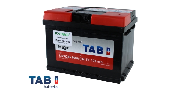 Аккумулятор TAB Magic 62.0 низкий
