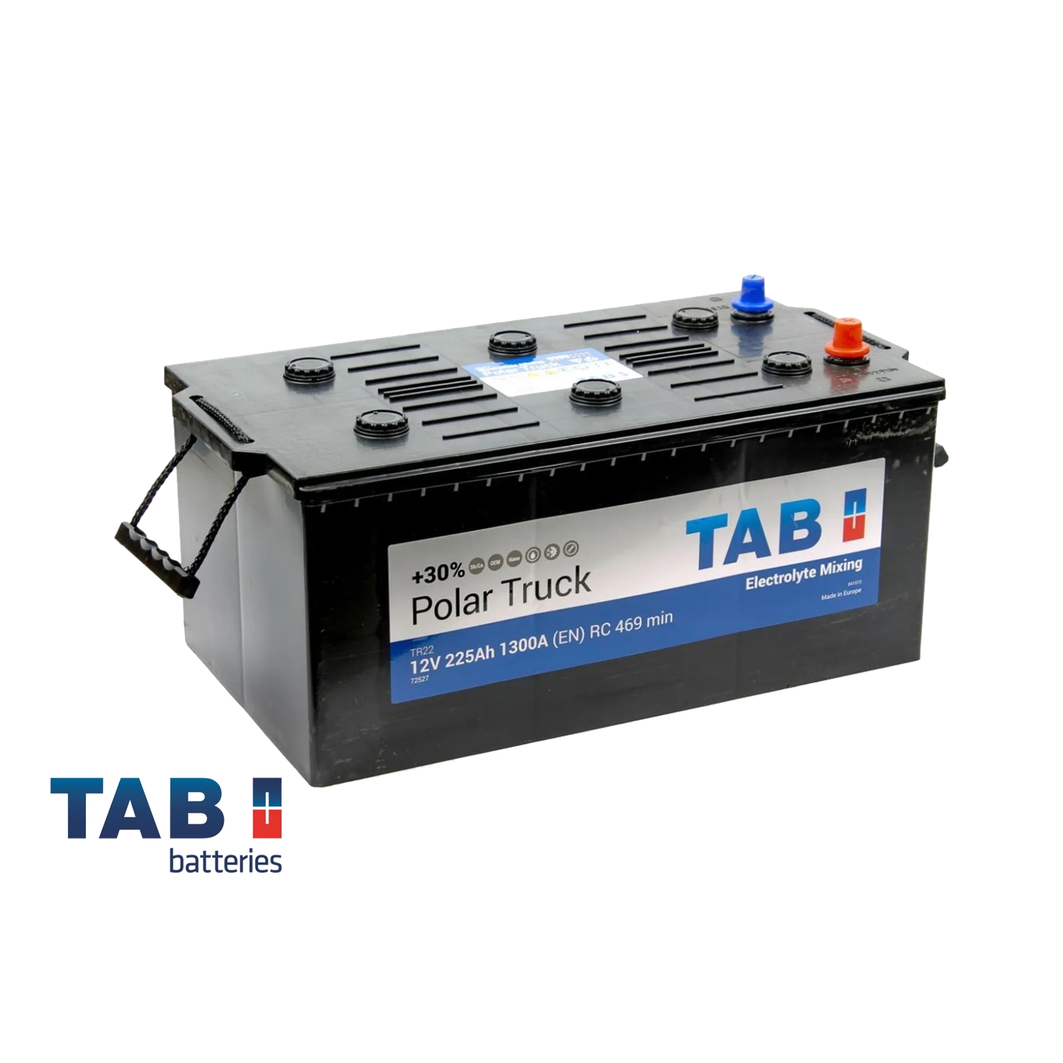 TAB Polar Truck 225 (604912) евро.конус, 225 Ач, обратная полярность, 518x278x240 мм, 1300 Ампер — купить в Санкт-Петербурге