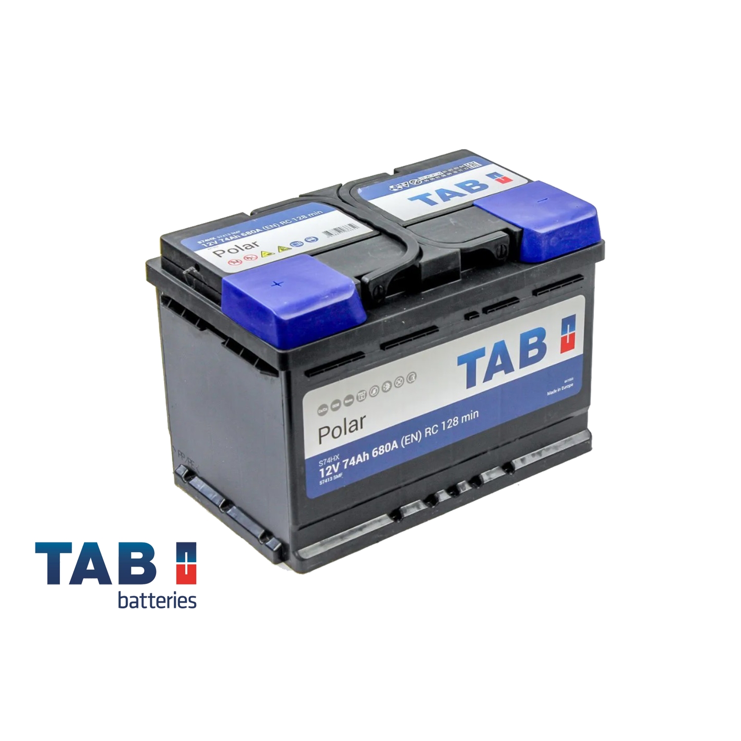 TAB Polar 74.1 (57413), 74 Ач, прямая полярность, 275x175x190 мм, 680 Ампер — купить в Санкт-Петербурге