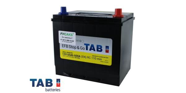 Аккумулятор TAB EFB Stop&Go 65.0 (56568) яп. ст/бортик