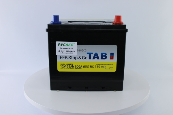 Аккумулятор TAB EFB Stop&Go 65.0 (56568) яп. ст/бортик