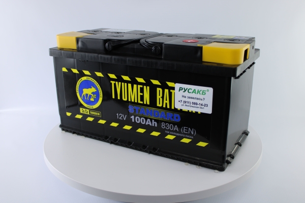 Аккумулятор Тюмень Стандарт 100 ач обр. пол.