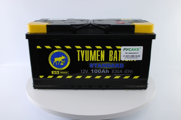 Аккумулятор Тюмень Стандарт 100 ач обр. пол.