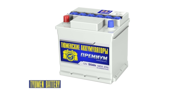 Аккумулятор Тюмень Премиум 50 ач прям. пол.