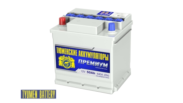 Аккумулятор Тюмень Премиум 50 ач прям. пол.