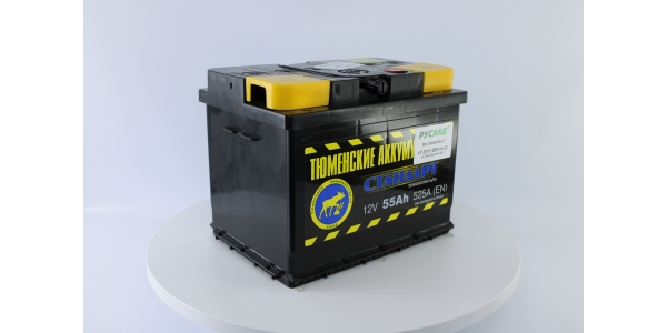 Аккумулятор Тюмень Стандарт 55 ач обр. пол.