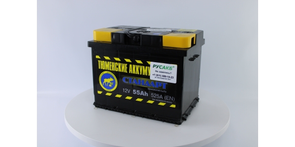 Аккумулятор Тюмень Стандарт 55 ач прям. пол.