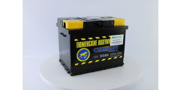 Аккумулятор Тюмень Стандарт 55 ач прям. пол.