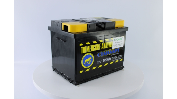 Аккумулятор Тюмень Стандарт 55 ач прям. пол.