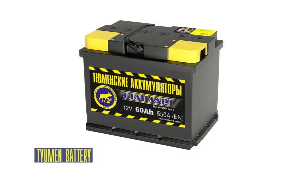 Аккумулятор Тюмень Стандарт 60 ач обр. пол.