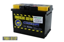 Аккумулятор Тюмень Стандарт 62 ач обр. пол.