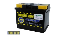 Тюмень Стандарт 62 ач прям. пол., 62 Ач, прямая полярность, 242x175x190 мм, 580 Ампер — купить в Санкт-Петербурге