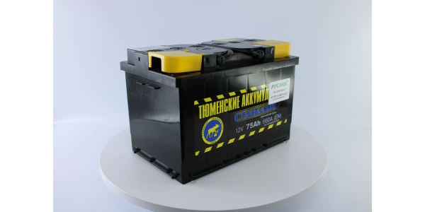 Аккумулятор Тюмень Стандарт 75 ач обр. пол.