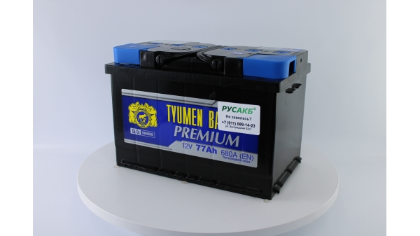 Аккумулятор Тюмень Премиум 77 ач прям. пол.