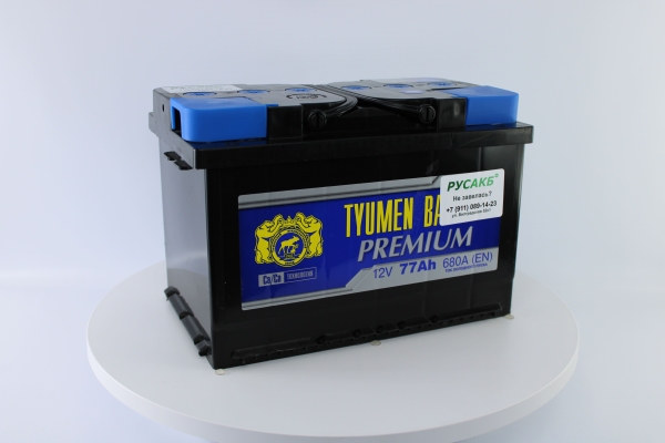 Аккумулятор Тюмень Премиум 77 ач прям. пол.