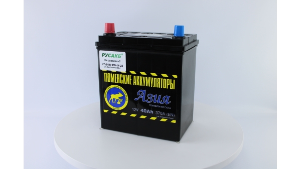 Аккумулятор Тюмень Азия 40 ач прям. пол.