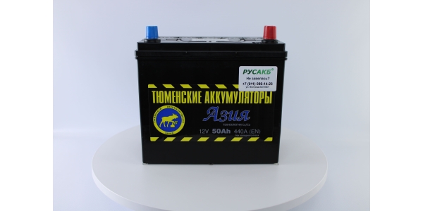 Аккумулятор Тюмень Азия 50 ач обр. пол.