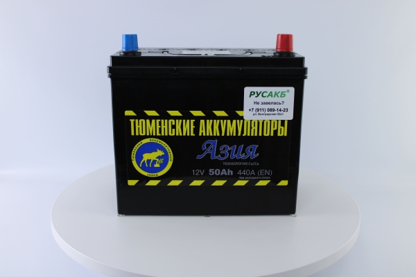 Аккумулятор Тюмень Азия 50 ач обр. пол.