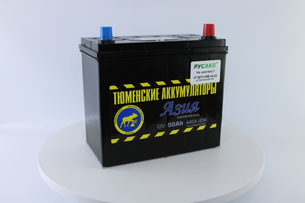 Аккумулятор Тюмень Азия 50 ач обр. пол.