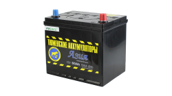 Тюмень Азия 60 ач обр. пол., 60 Ач, обратная полярность, 230x173x220 мм, 520 Ампер — купить в Санкт-Петербурге