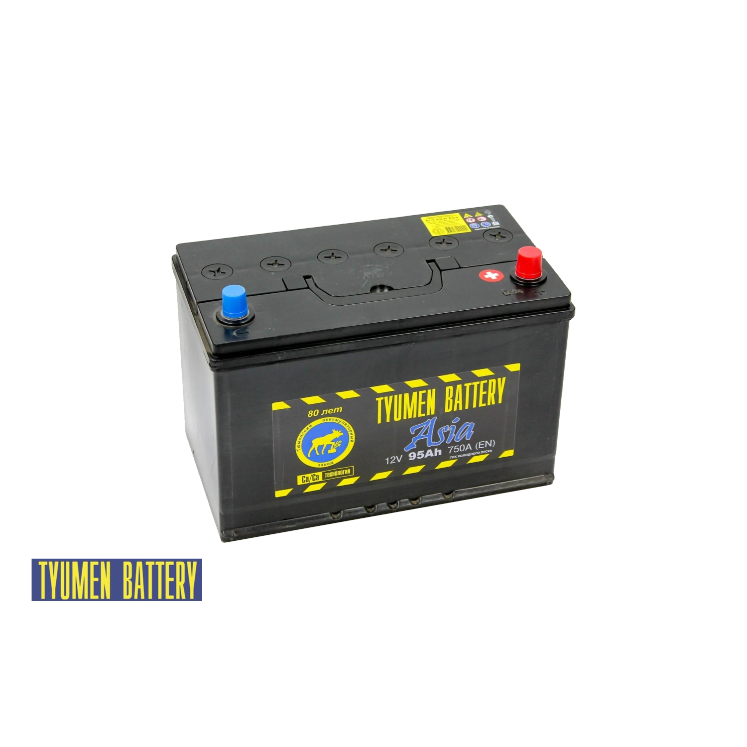 Тюмень Азия 95 ач обр. пол., 95 Ач, обратная полярность, 303x173x220 мм, 720 Ампер — купить в Санкт-Петербурге