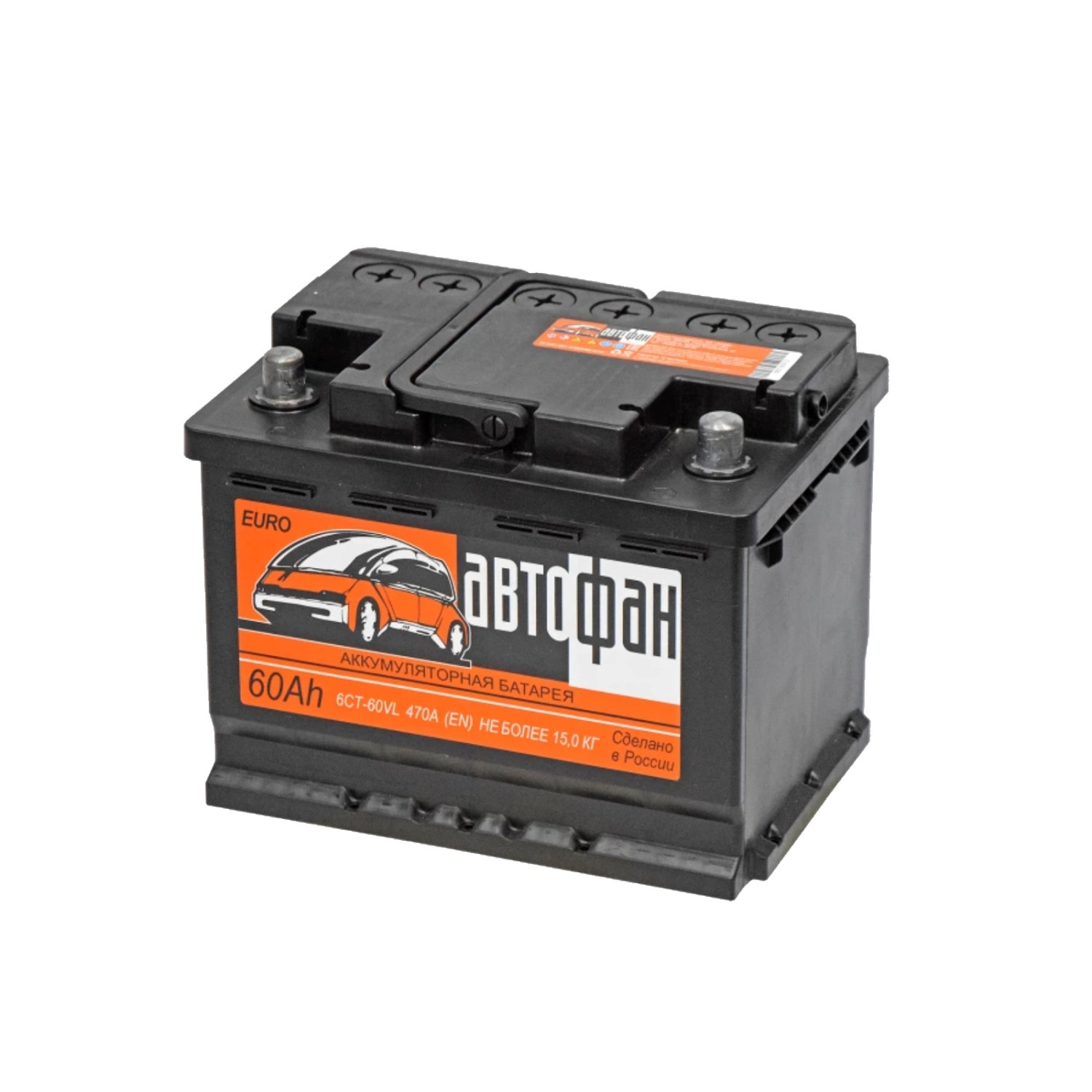 Автофан 60 обр пол, 60 Ач, обратная полярность, 242x175x190 мм, 470 Ампер — купить в Санкт-Петербурге