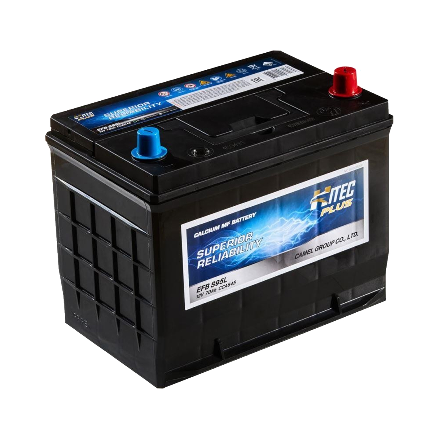 HITEC EFB S95L, 70 Ач, обратная полярность, 260x173x225 мм, 645 Ампер — купить в Санкт-Петербурге