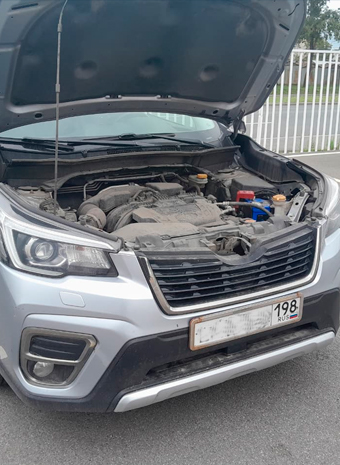 Замена аккумулятора Subaru Forester V (2018-2021)
