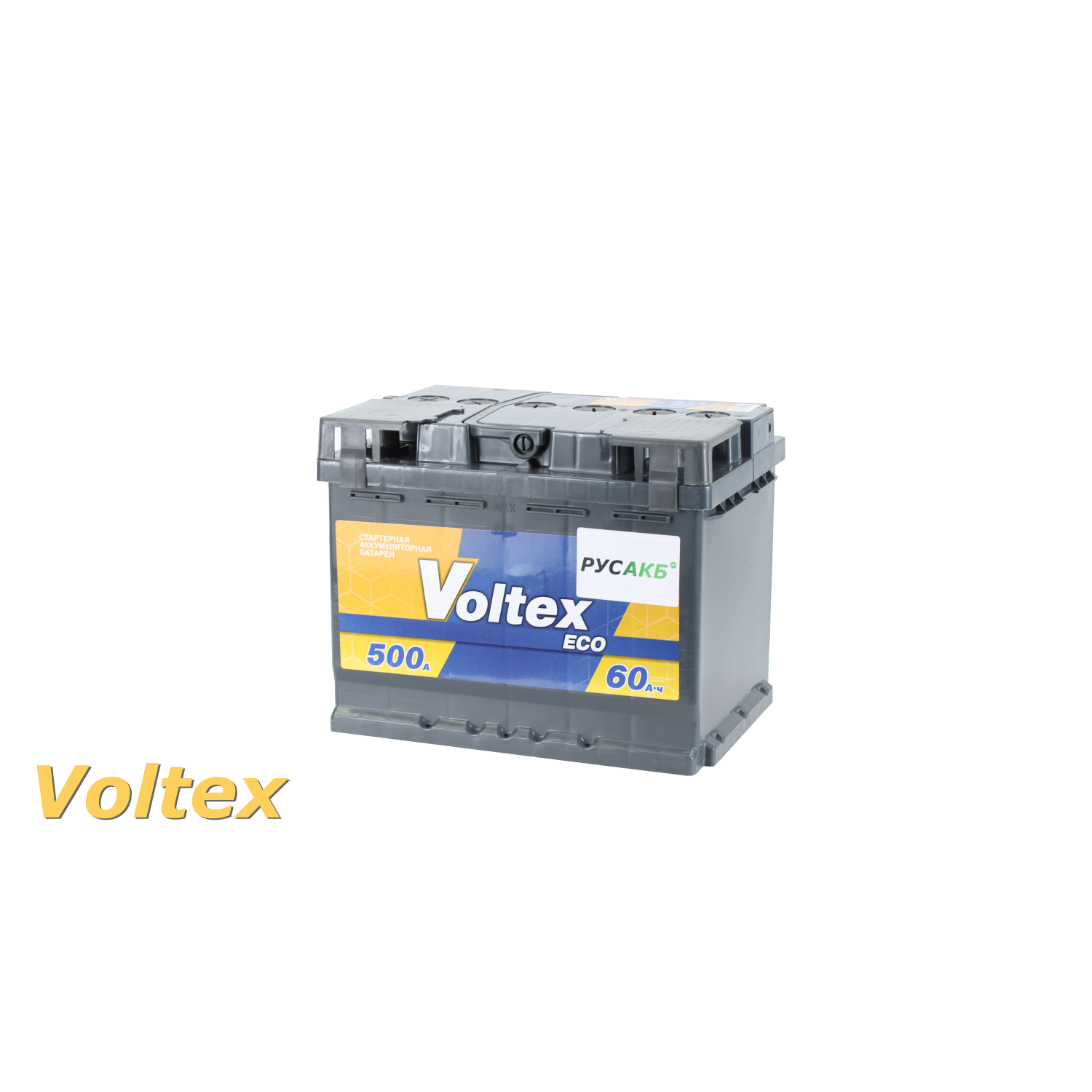 VOLTEX Eco 60Ач L - обр пол, 60 Ач, обратная полярность, 242x175x190 мм, 500 Ампер — купить в Санкт-Петербурге