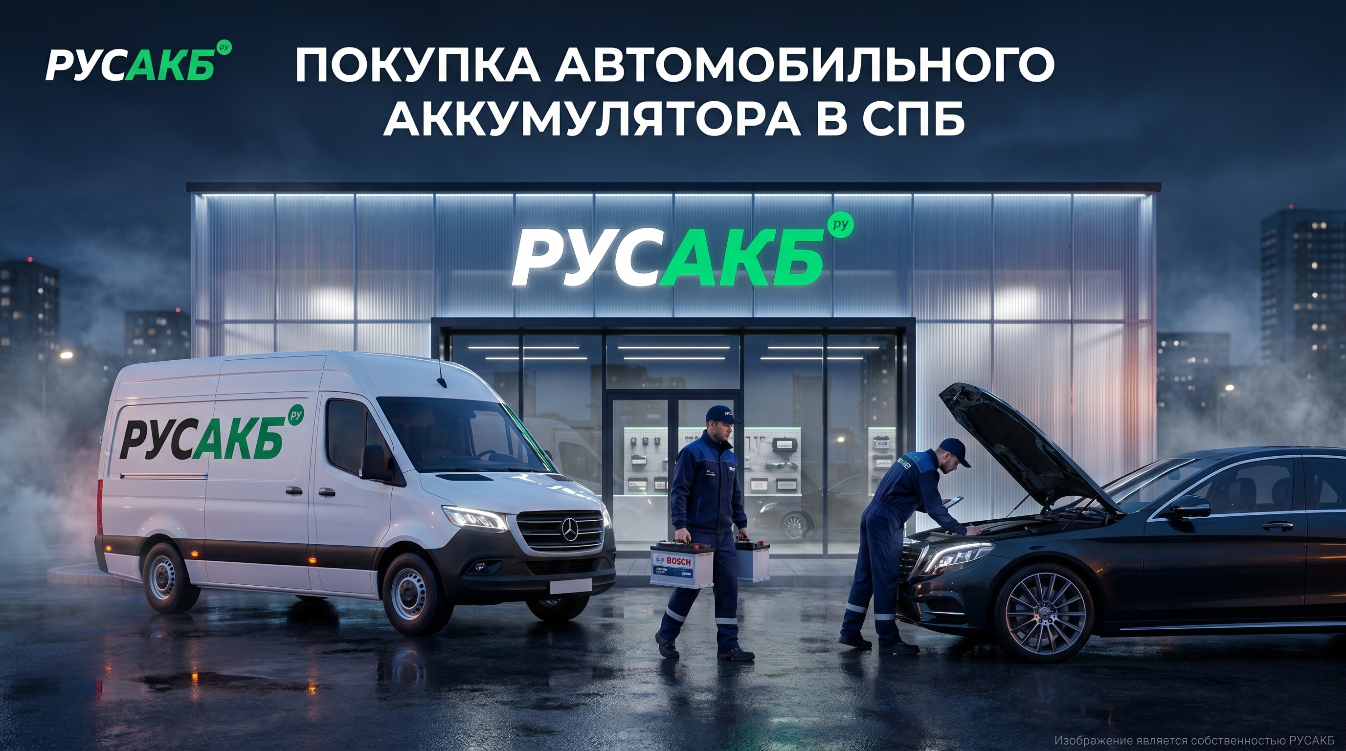 Купить автомобильный аккумулятор в Санкт-Петербурге с гарантией в магазине РУСАКБ