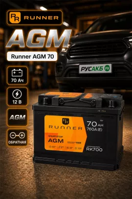 Аккумулятор Runner AGM 70 Ач
