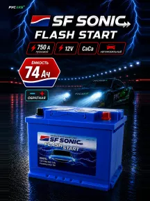 Аккумулятор SF SONIC 74 Ач обр пол в Спб