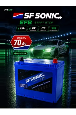Аккумулятор SF SONIC EFB 70 обр пол 85D23L