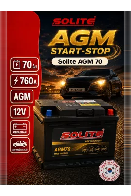 Аккумулятор Solite AGM 70 Ач