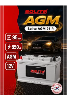 Аккумулятор Solite AGM 95 Ач прям пол