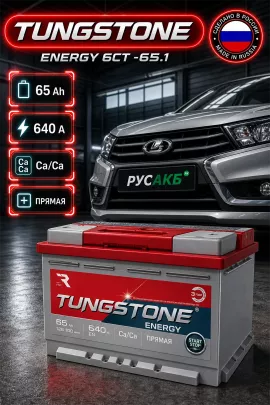 Аккумулятор TUNGSTONE Energy 65 Ач прям пол