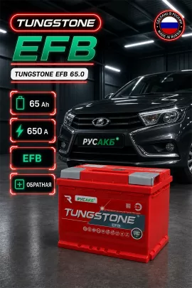 Аккумулятор TUNGSTONE EFB 65 Ач обр пол