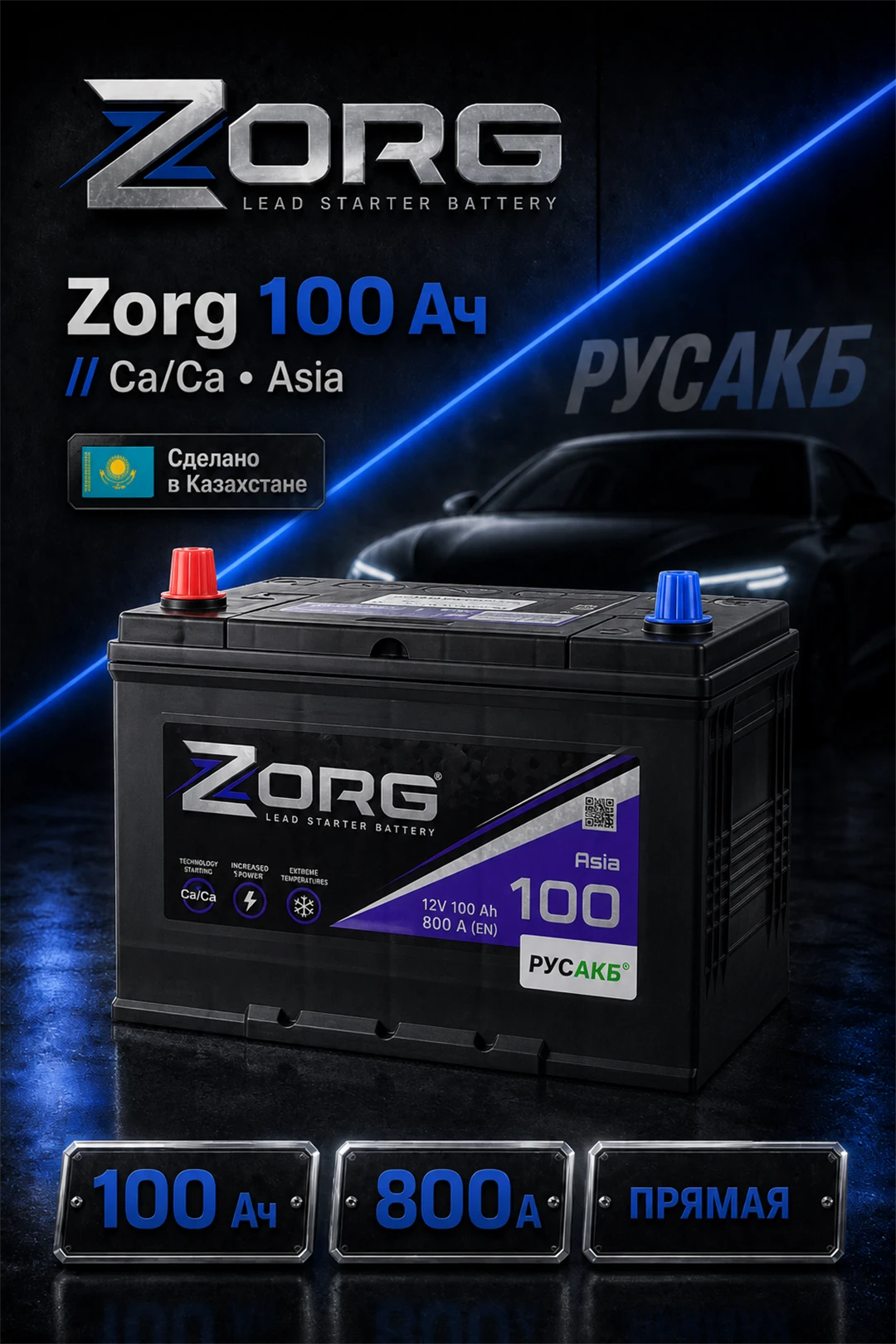 Аккумулятор Zorg 100 Ач D31R в Спб