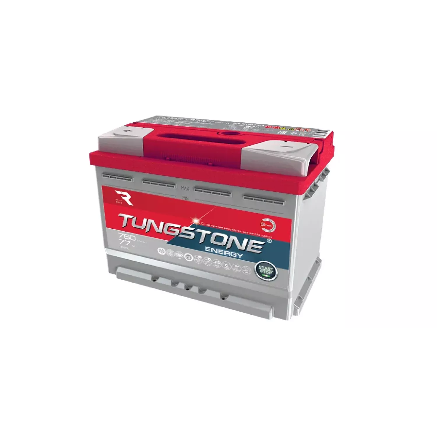TUNGSTONE ENERGY 6СТ -77.1, 77 Ач, прямая полярность, 275x175x190 мм, 760 Ампер — купить в Санкт-Петербурге