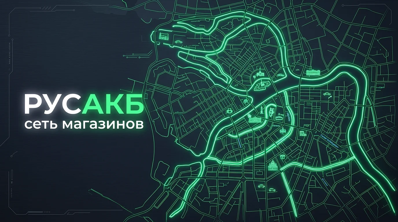 Карта 4 магазинов РУСАКБ в Санкт-Петербурге