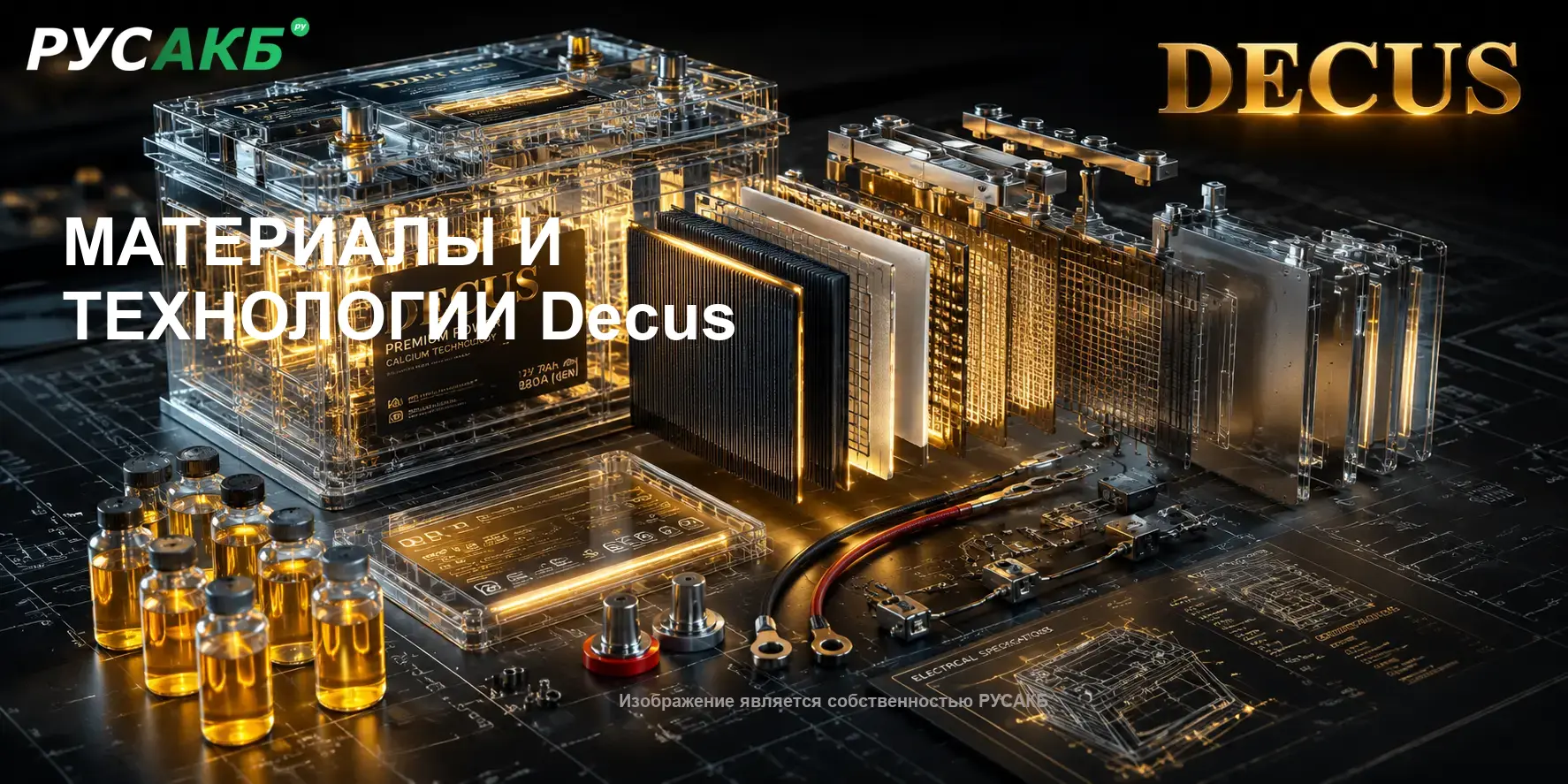 Технологии производства и внутреннее устройство аккумуляторов Decus