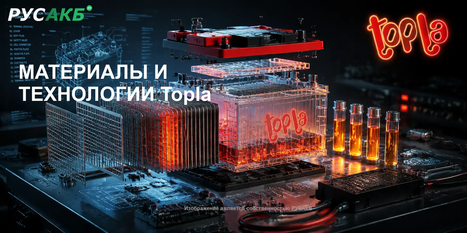 Внутреннее устройство и технологии аккумулятора Topla