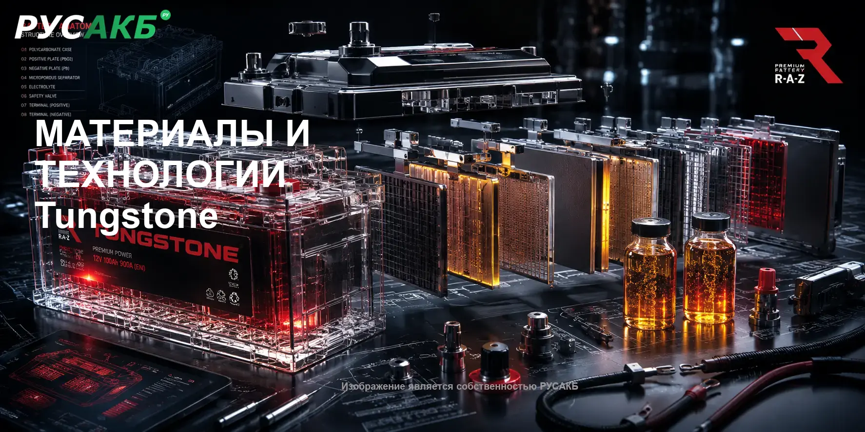 Технологическое устройство пластин и корпуса аккумулятора Tungstone