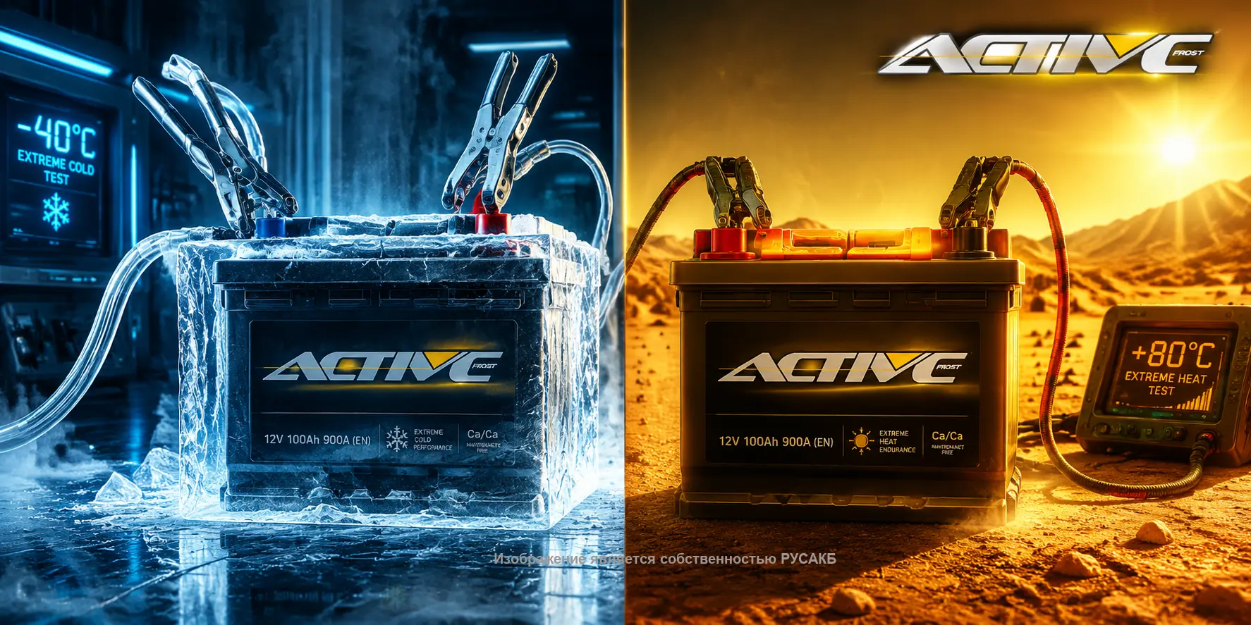 Тестирование пускового тока аккумулятора ACTIVE FROST нагрузочной вилкой