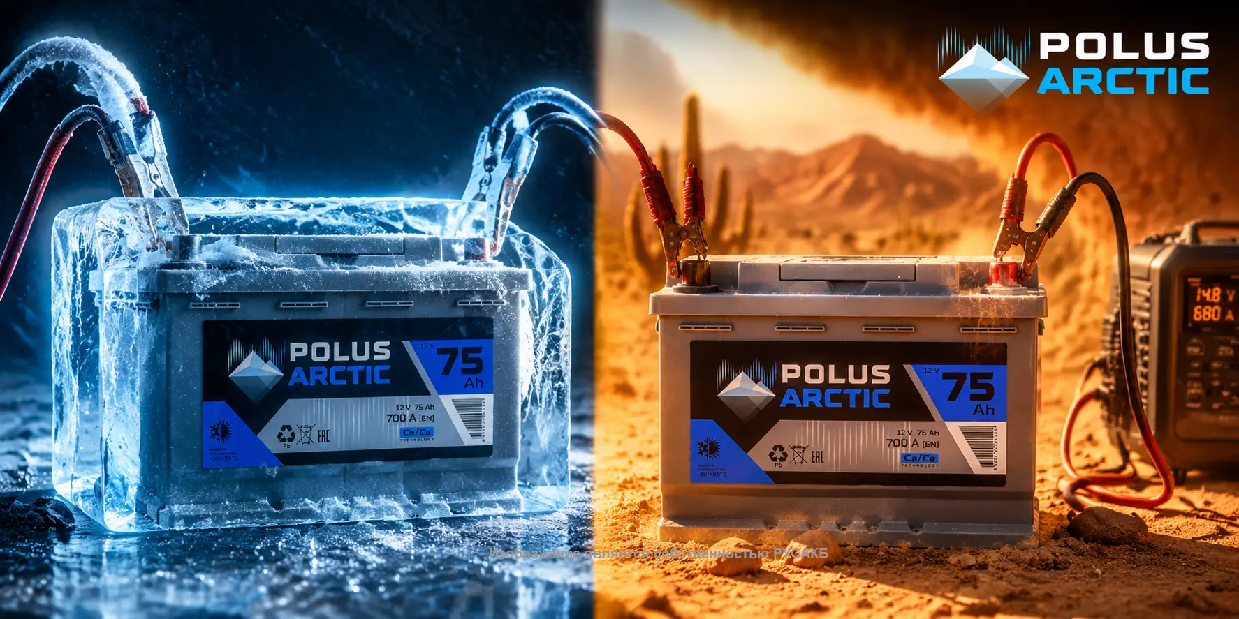 Испытания пускового тока аккумулятора Polus Arctic в условиях низких температур